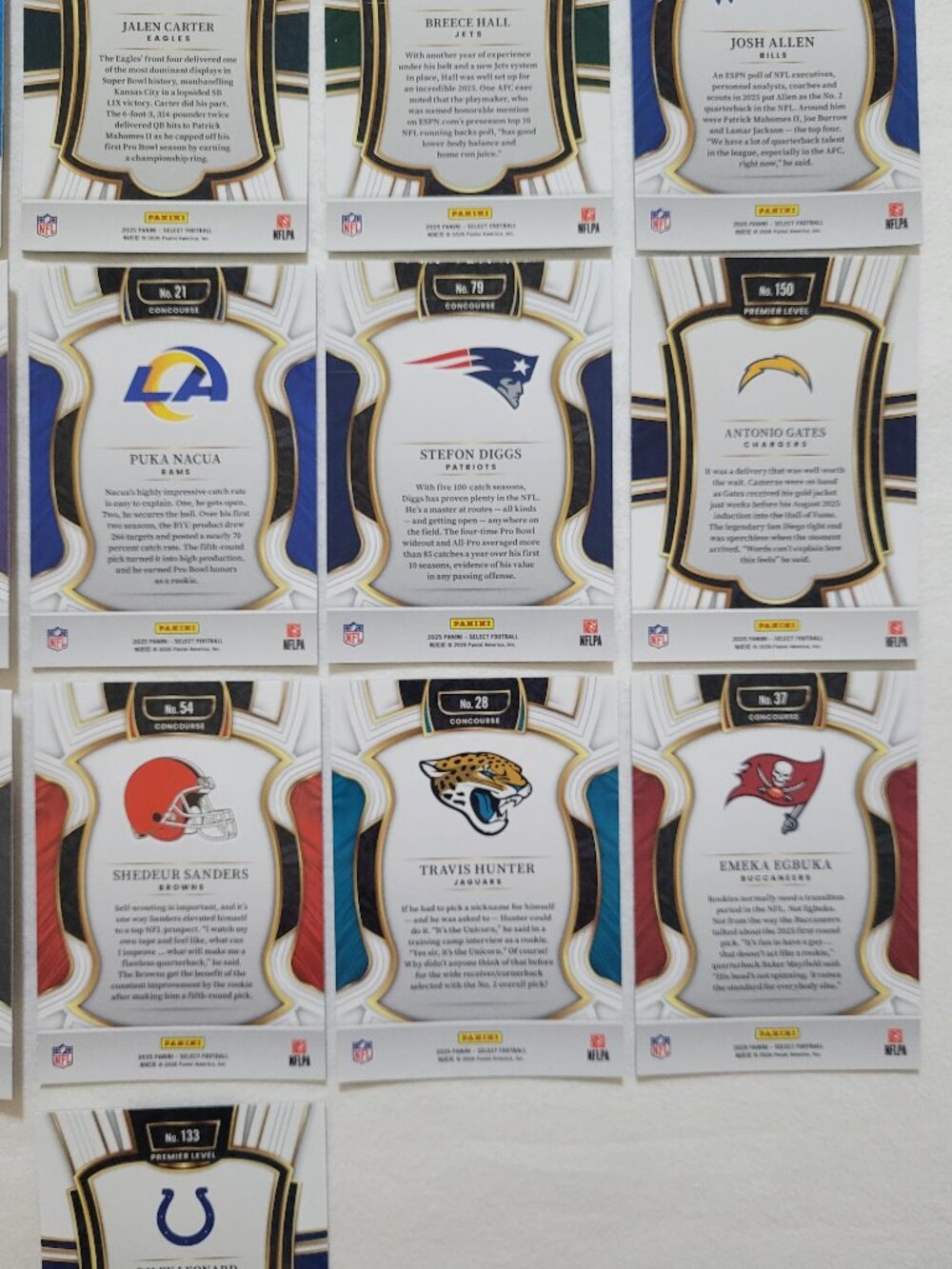 2025 Panini Select NFL Trading Card Lot Football 16 Cards - Picture 13 of 15